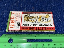 VTG 1978 Auburn Vs Georgia - College Football Ticket Stub - 11/18/1978 - Fair