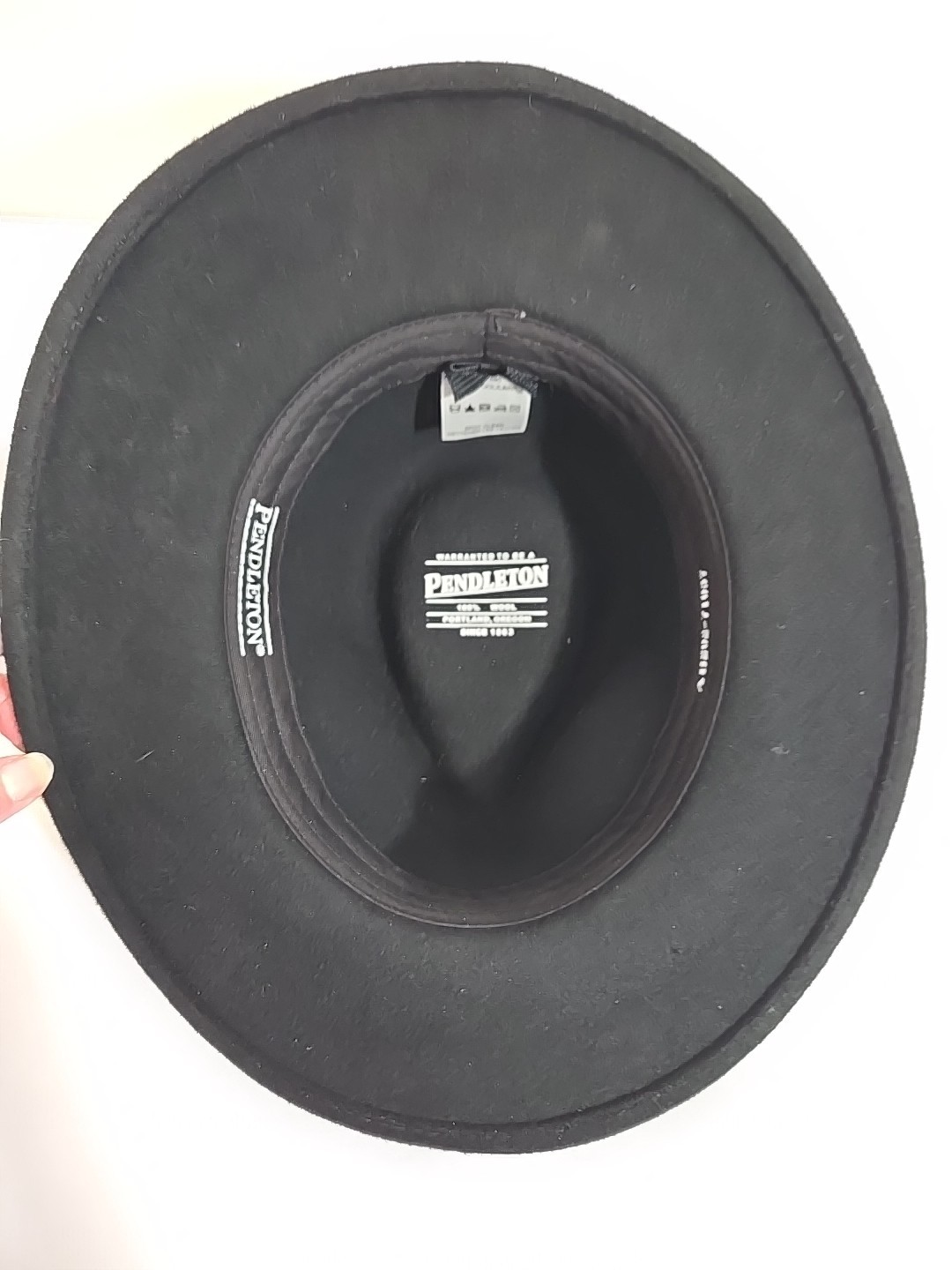 Pendleton 100% Wool Western Outback Hat Black Siz… - image 9