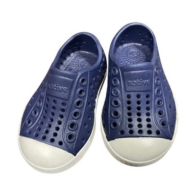 Native Unisex Kids Slip-On Rubber Shoes Navy White Lightweight Waterproof