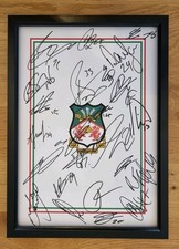 wrexham Fc Signed 2025 2026 A4 Sheet Framed  hand signed 