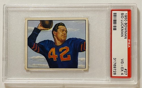 Sid Luckman #27 1950 Bowman card