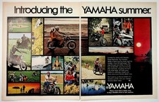 Vintage 1970s Yamaha Motorcycles Summer Fun Original 2-Page Magazine Ad
