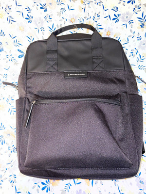 Kapten & Son Reise-Rucksack Schwarz 20 29 L Polyester mit Laptopfach, Fächer