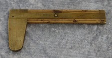 Vintage J. Rabone & Sons Boxwood & Brass Caliper Ruler – England
