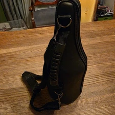 Caddy O Black Leather Tote Wine Bottle Carrier/Cooler Chiller  