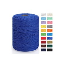 Macrame Cord 4mm x 328yd 100 Natural Cotton Macrame Rope 4 Strand Twiste...