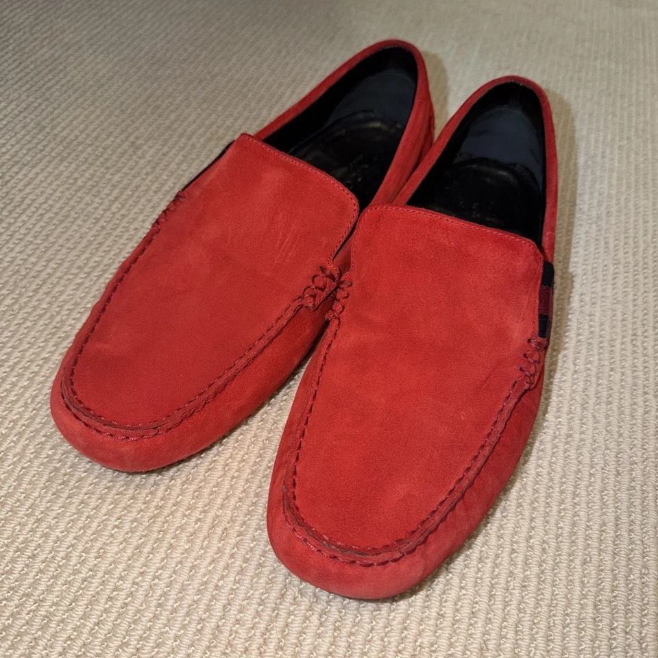 Mocassim GUCCI CAMURÇA VERMELHA SAPATOS SLIP ON EU 10 - Imagem 2 de 4