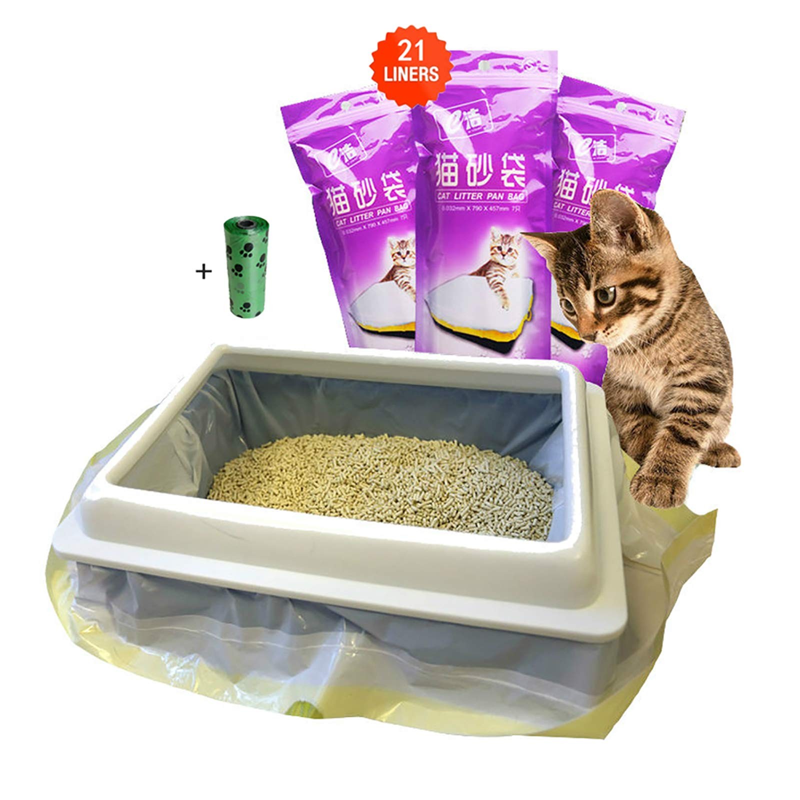 Sacchetti Igiene Gatto 91.5x45.7 cm - Casa Senza Odori - 21 Buste XL