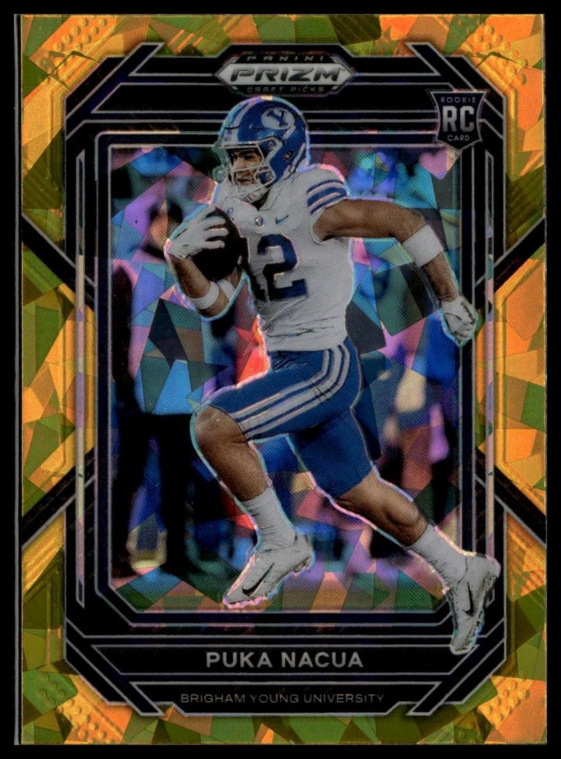 2023 Panini Prizm Draft Picks #197 Puka Nacua Prizms Gold Ice RC
