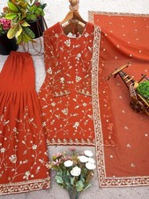 SALWAR KAMEEZ PAKISTANI INDIAN WEDDING PARTY WEAR DRESS BOLLYWOOD SUIT SHARARA