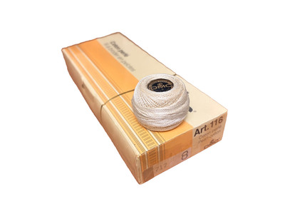 One Box of 10 DMC Pearl Cotton Size 8 Number 738 (Light Tan)  87 yards each