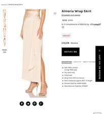 $345 Elizabeth and James Collection The Row Almeria Wrap-Tie Maxi Skirt W/ Slit