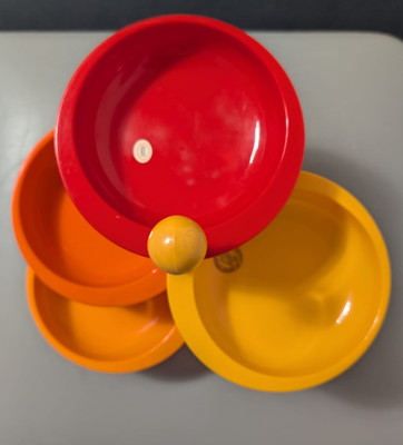 Emsa Etagere Schwenkschalen Anbietschale Drehbare Snack-Schale Space Age Vintage