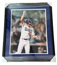 Kirk Gibson Dodgers Signed Autographed Framed 16x20 1988 World Series Photo JSA