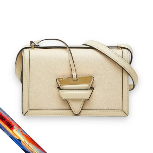 LOEWE Barcelona Small Crossbody Bag Ivory Leather Women's AB Condition
