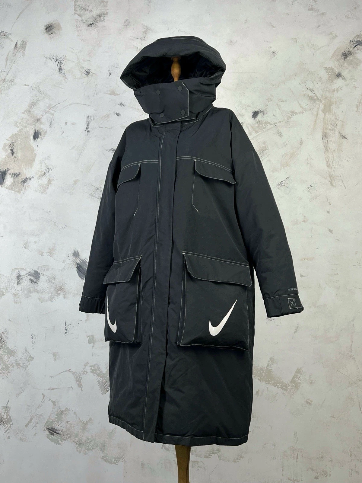 Nike Storm-FIT Long Hooded Parka Down Jacket Size S - M