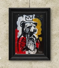 Faris 12x16 originale moderno astratto acrilico su tela interno campo orso nota 8