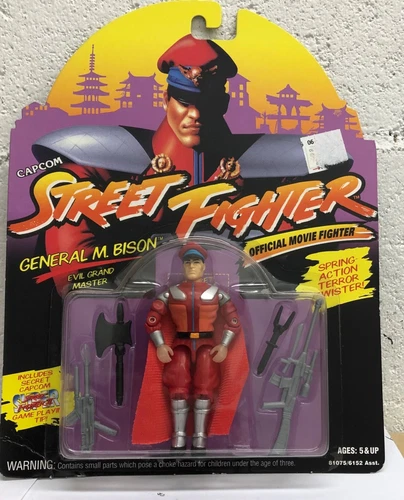 Street Fighter General M. Bison 3.75" Movie Hasbro Raul Julia Grand Master 1994