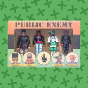 Press Pop Inc Public Enemy 4 Action Figure 3.5" Inch Set (2016) Design Ed Piskor