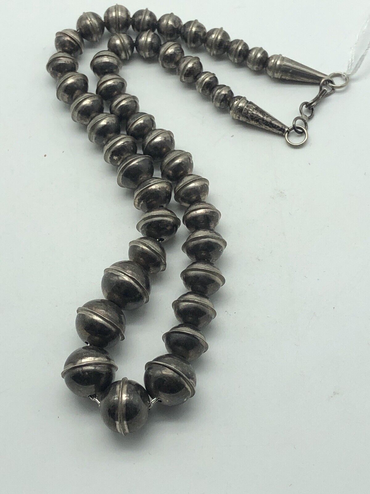 VTG Native American Sterling Silver Ball Bead Surprise price Necklace Outlet ☆ Free Shipping Graduated