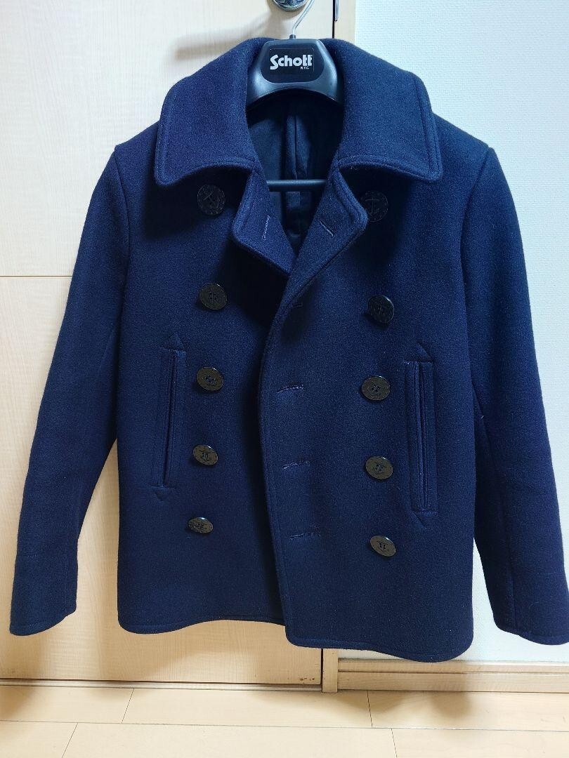 BUZZ RICKSON'S Pea Coat Wool Coat Navy size 34 Pre-Owned Excellent