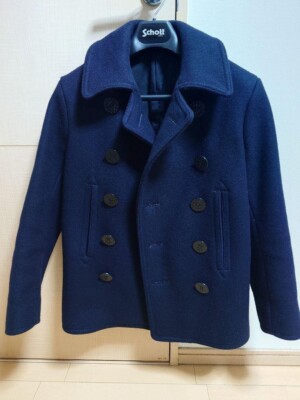 BUZZ RICKSON'S Pea Coat Wool Coat Navy size 34 Pre-Owned Excellent