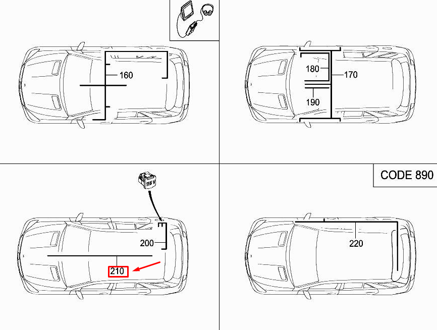 MERCEDES-BENZ ML W166 Batterie-Backup-Kabelbaum A2925401605