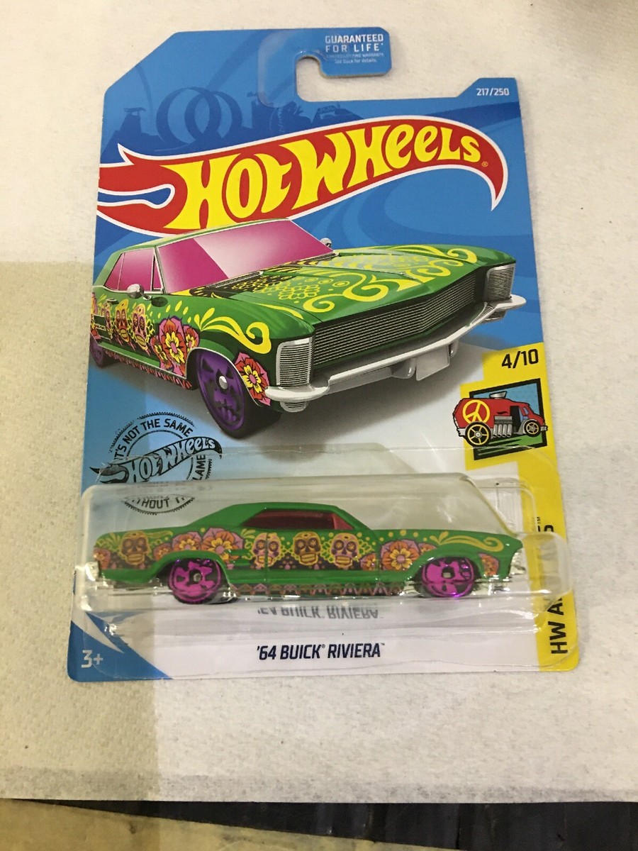 Hot Wheels 2019 Hw Art Cars - '64 Buick Riviera, Green #217/250
