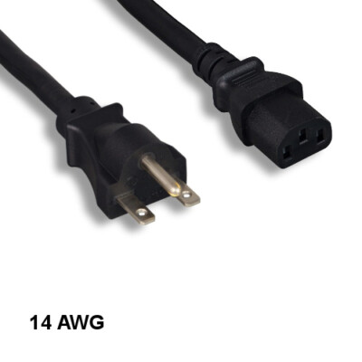 10PCS 10' Black Heavy Duty Power Cord NEMA 6-15P to IEC-60320 C13 14AWG 15A/250V