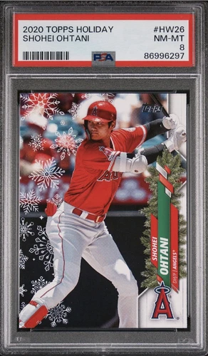 Shohei Ohtani SP 2020 Topps Holiday HW26 PSA 8