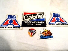 5-Vintage Shock Absorber Cloth Patches-Various Sizes