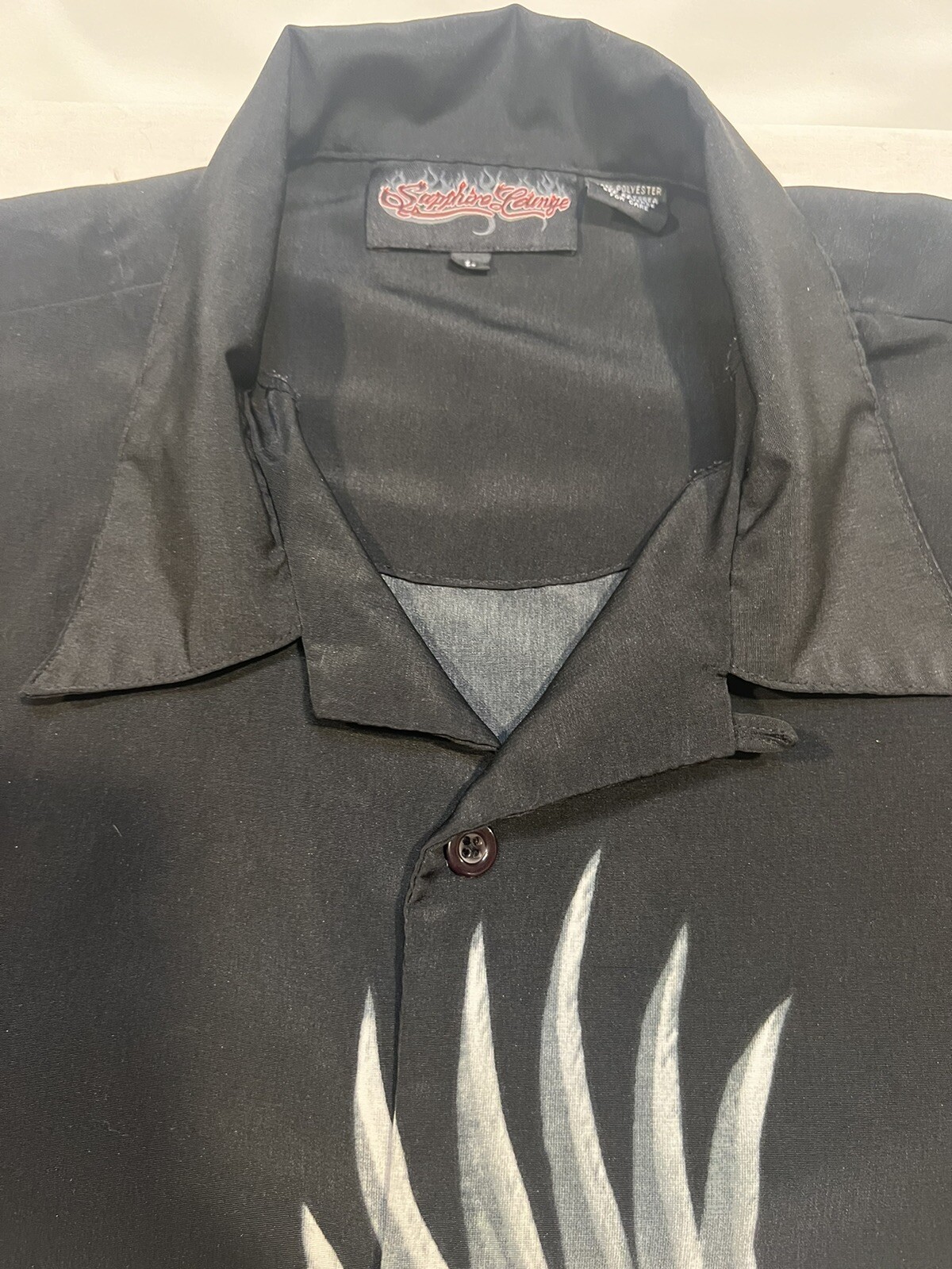 Bald Eagle Button Down Shirt Men Large Motorcycle… - image 2