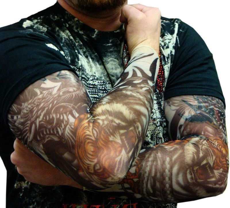 Tattoo Sleeve Sun UV Protect Stretch Arm Cover Cycling Driving Costume Dress - image 3 of 4