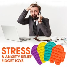 AMONG US PUSH POP SILICONE SENSORY FIDGET TOY ANTI-ANXIETY STRESS BUBBLE IT GAME