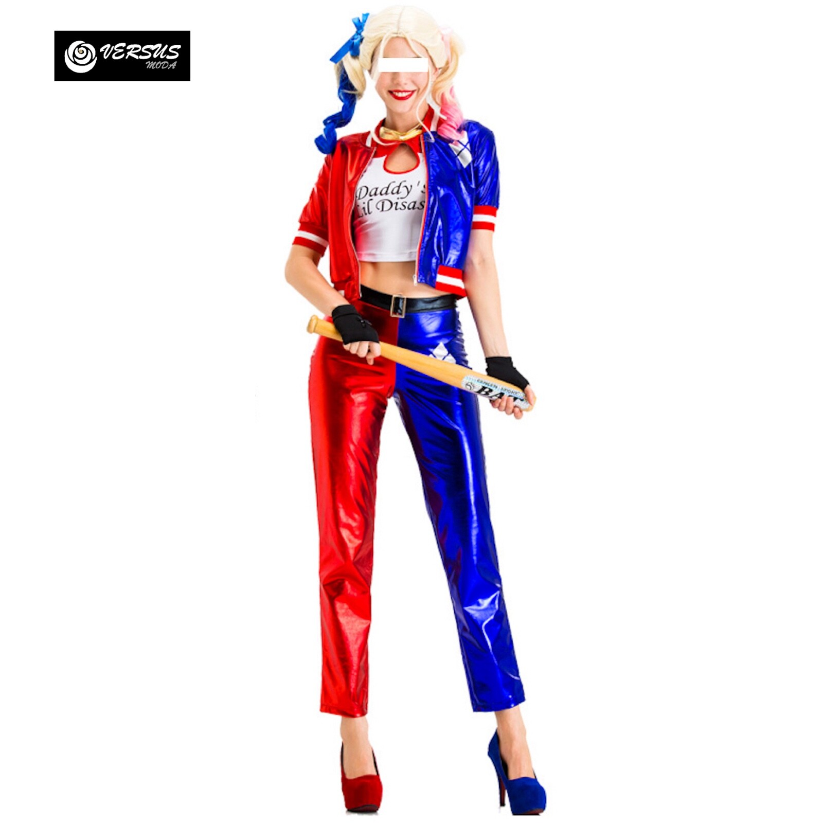Simil Harley Queen Suicide Squad Vestito Carnevale Cosplay Woman