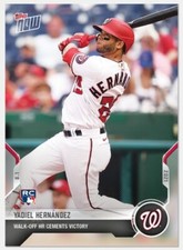 🔥 2021 TOPPS NOW #596 YADIEL HERNANDEZ Walk-off HR - 2nd of his #Nats career 🔥