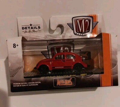 M2 Machines 1:64 Premium Diecast 1953 VW Beetle Bug Deluxe USA Model Red Rare