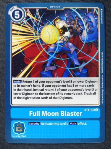 Full Moon Blaster BT4-103 R - Digimon Cards #YI - Photo 1/1