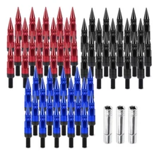 20PCS Racing Wheel Spike Lug Nuts 14x1.5 Lug Bolts Closed End Ball Seat + Key