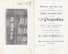 Highly Important Sale of Valuable Leasehold Properties 1919 Leaflet Ref 33840