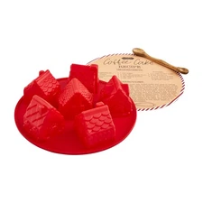 Mud Pie Xmas Home Mold Set, mold 12 1/4" dia | spoon 7"