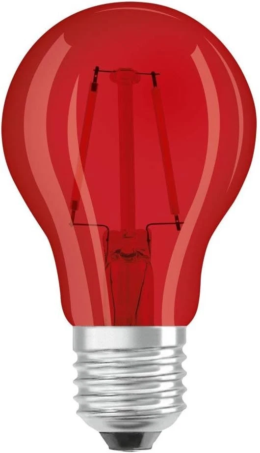 OSRAM STAR DECO CLASSIC A Lampadina LED, Attacco: E27, Rosso, 3000 K, 2.50 W,... - Immagine 3 di 4