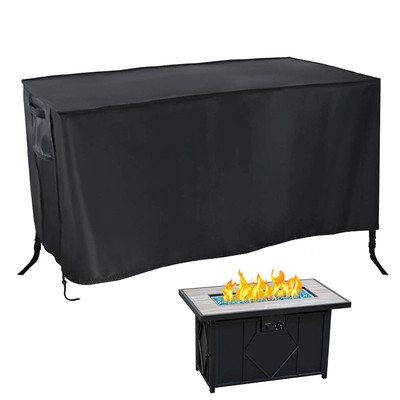 Fire Pit Cover Rectangular,42inch Fire Pit Cover Waterproof,Heavy Duty 420D F...