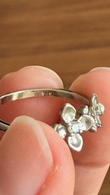 S925 Silber super süßer Blumenring