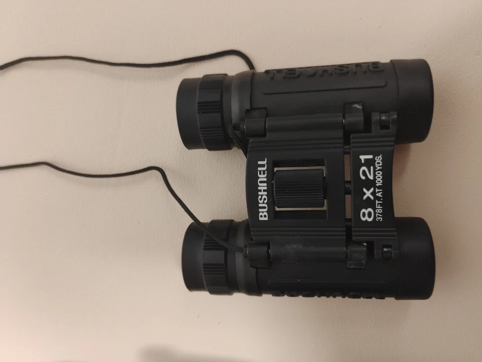 Vtg Bushnell 8×21 Power View Compact Binoculars W Case - Image 3 of 4