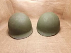 Vintage WWII US Military M1 Helmet Shell & Vietnam Era Liner W/ Leather Headband