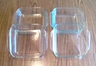 Lot 4 Pre-owned Pyrex 8x8 Oven Roaster Clear Glass 222-R Baking Dish - 4 Dishes