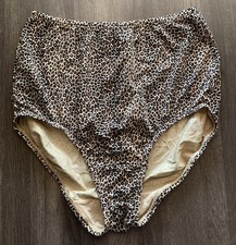 Warner's Cheetah Print Panties panty sz 6 Bikini Nylon Blend Vintage 06173