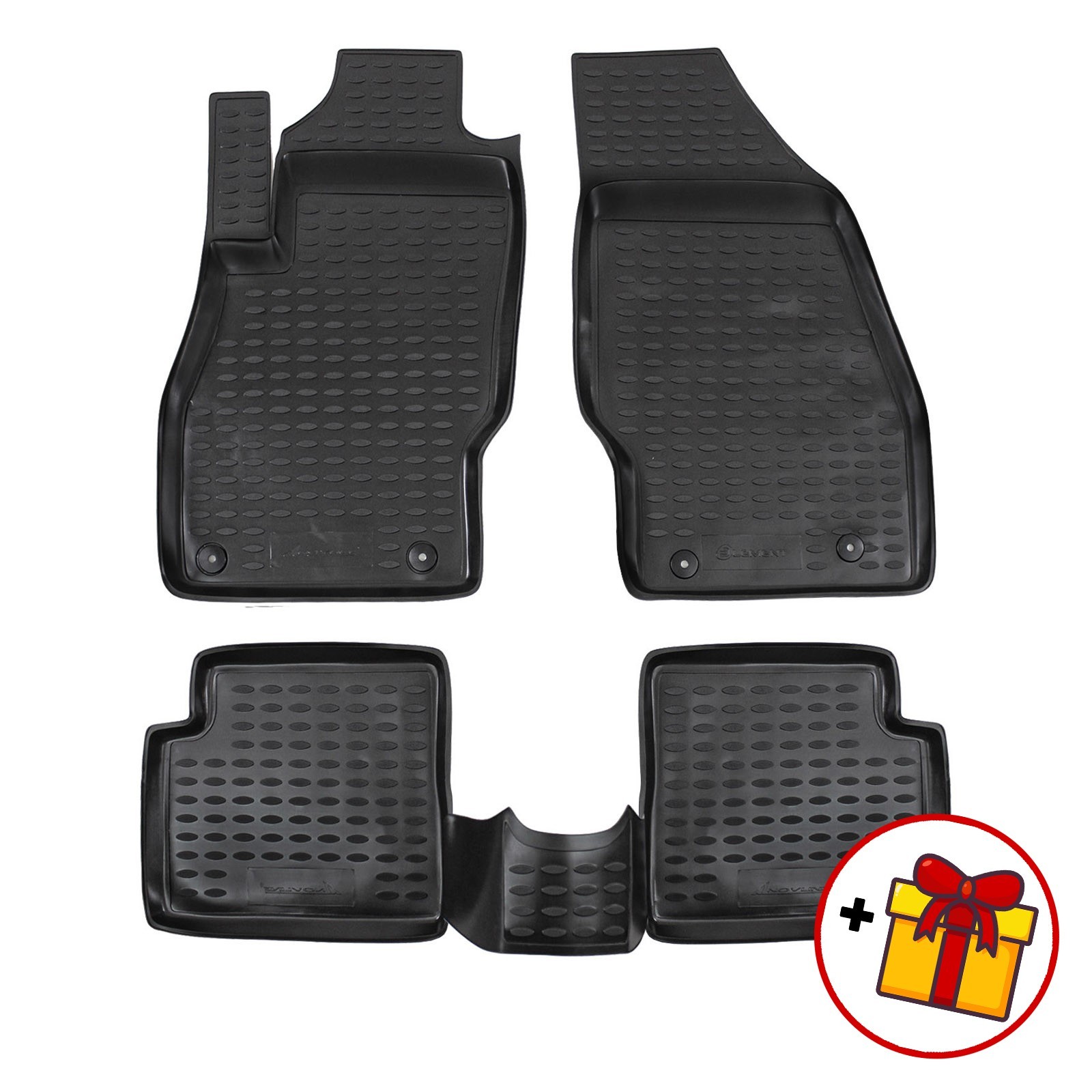 Tapis de sol caoutchouc étanche avec bords hauts protecteurs Opel Corsa D