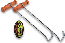 SOUTHWESTERN Boot Hooks and Puller for Cowboy Boots, Wood Handles (2 Hooks)
